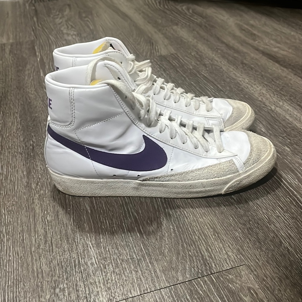 Purple Nike Blazers
